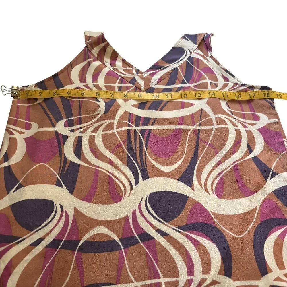 Banana Republic Womens Sleeveless Multicolor Swirl Print Dress Size 6 - Picture 7 of 11